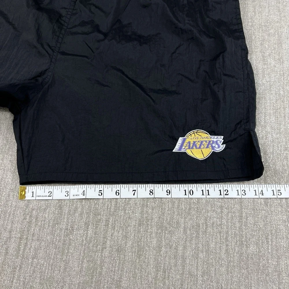 Vintage Los Angeles LAKERS Shorts Men's XL Swim Lee Sport 90s Black Kobe‎ NBA